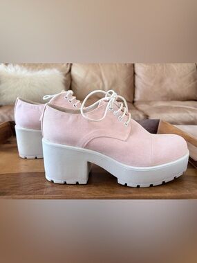 VAGABOND Pink Platform Lace-Up Shoes